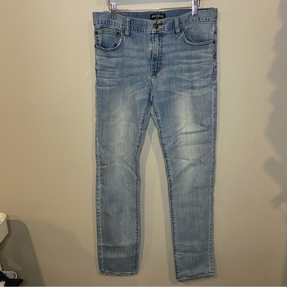 J Crew Mercantile Flex Mens Jeans Slim Light Wash Waist 32" Length 34"